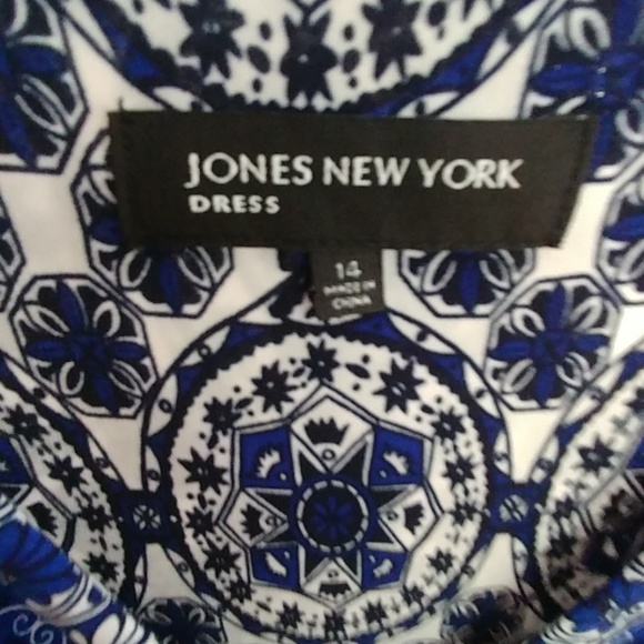 Jones New York blue print dress - Picture 5 of 8